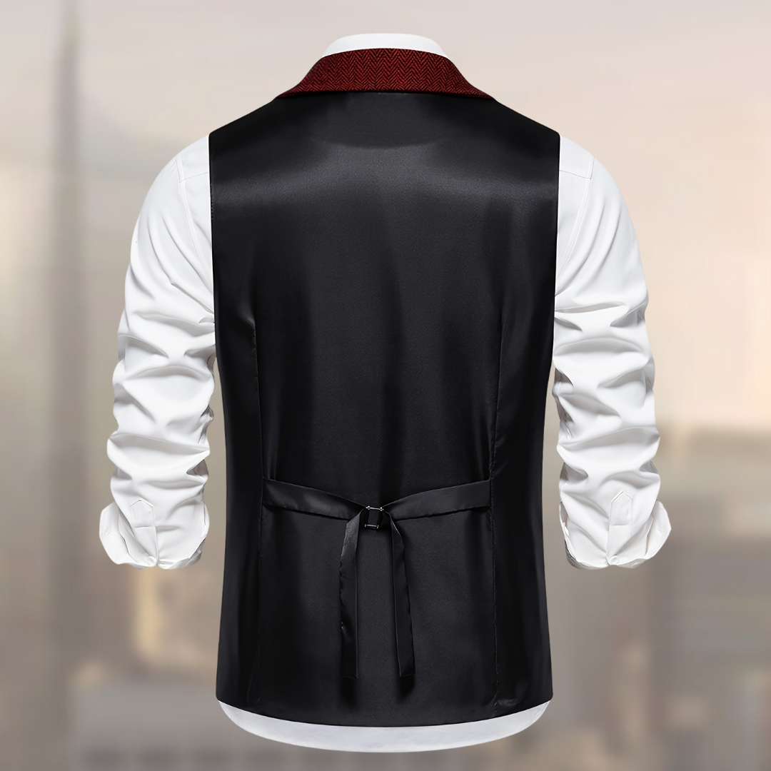 Lincoln™ | Retro gilet met visgraatmotief voor heren