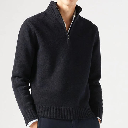 WinterLux FleeceZip Cashmere Sweater