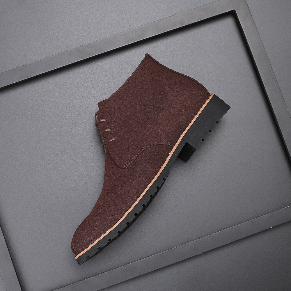 Cow Suede Leather Boots for Men