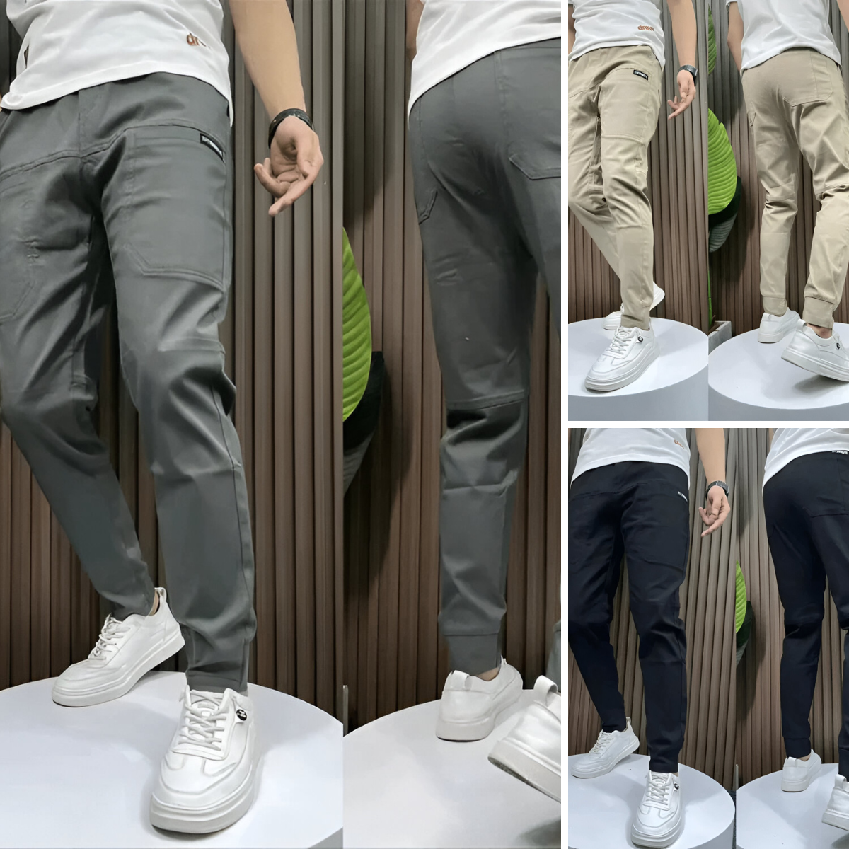 Simon™ | Cargo broek met stretch